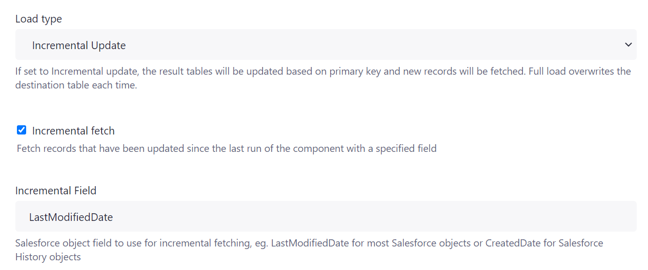 Screenshot - Incremental fetching