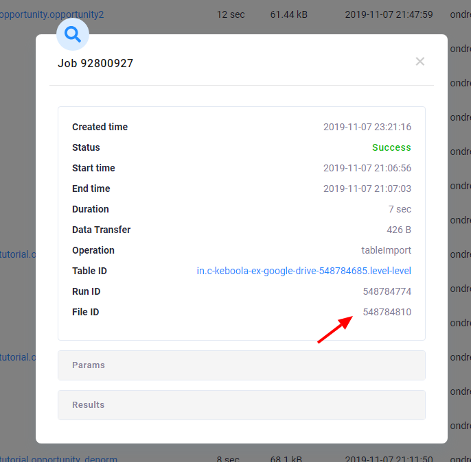 Screenshot - Storage Job Detail