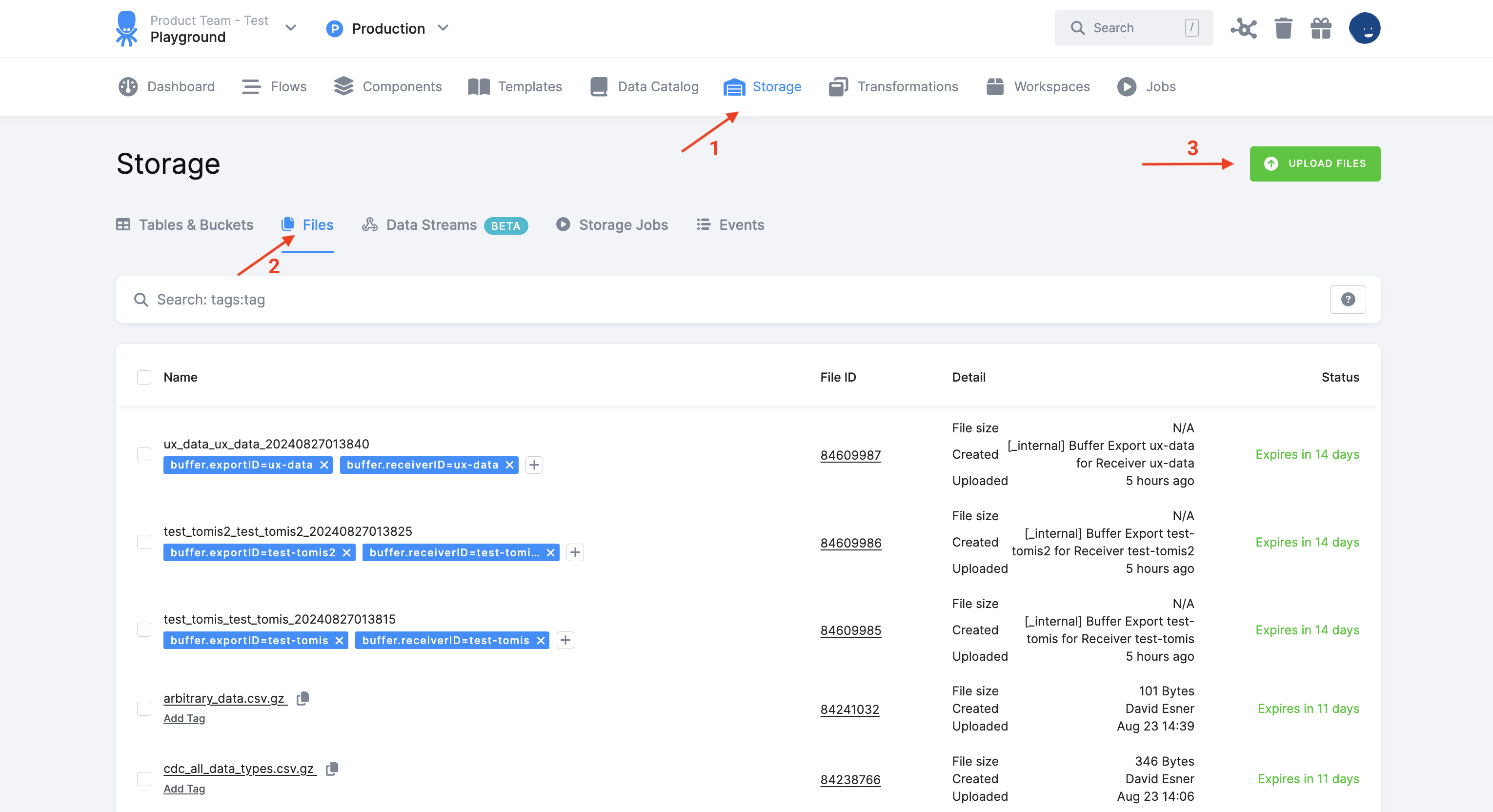 Screenshot - File uploads