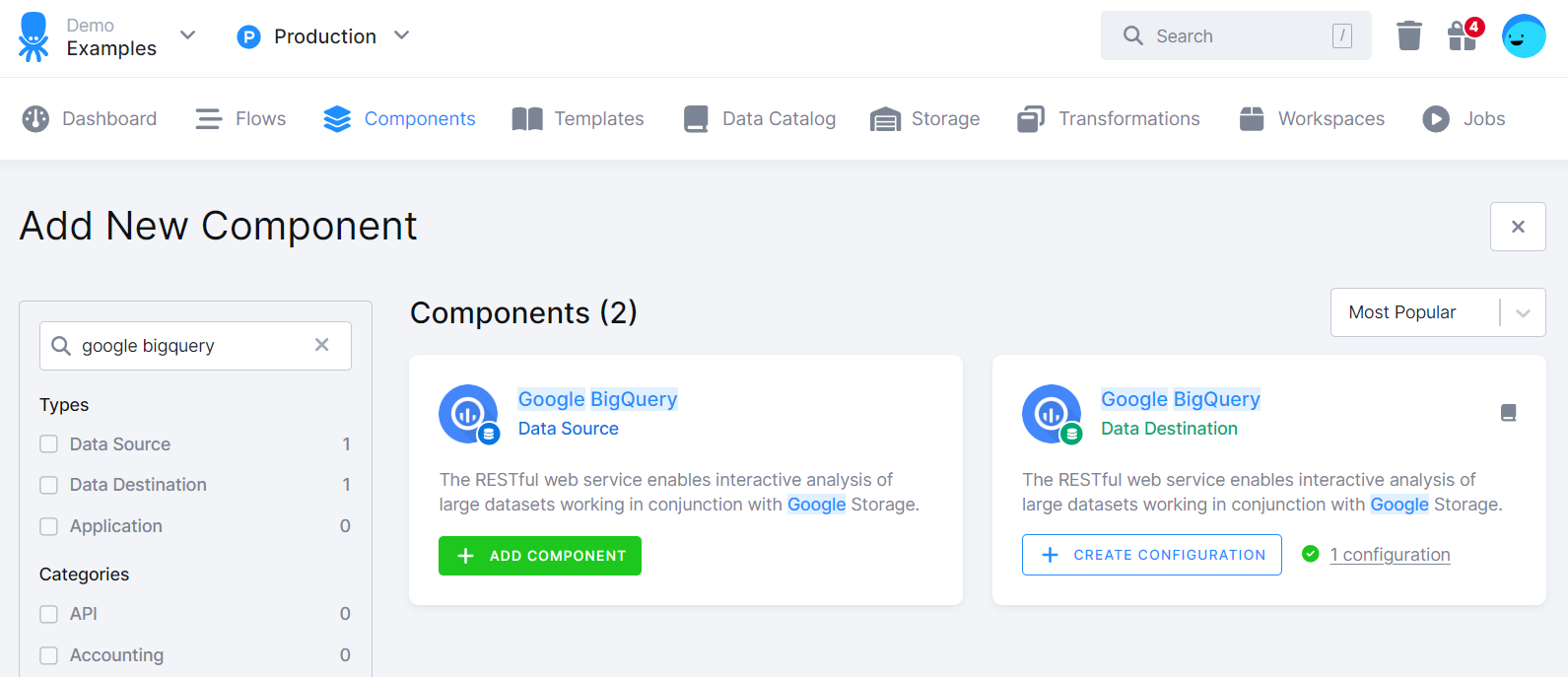 Screenshot - BigQuery Extractor